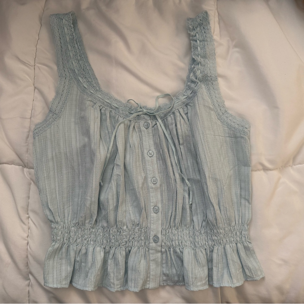 American eagle Light blue sleeveless top